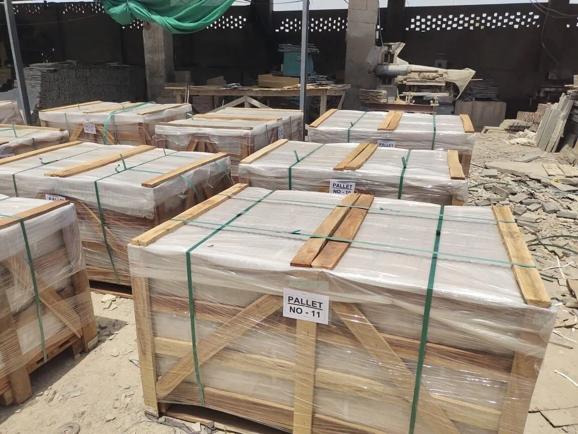 Export pallets wrapped and ready for shipping